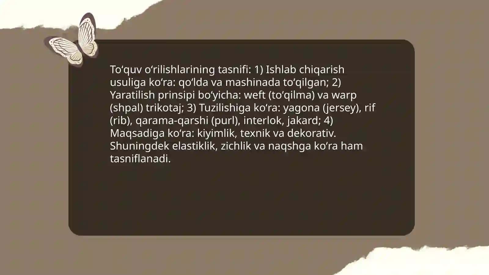 Toʻquv oʻrilishlari 4
