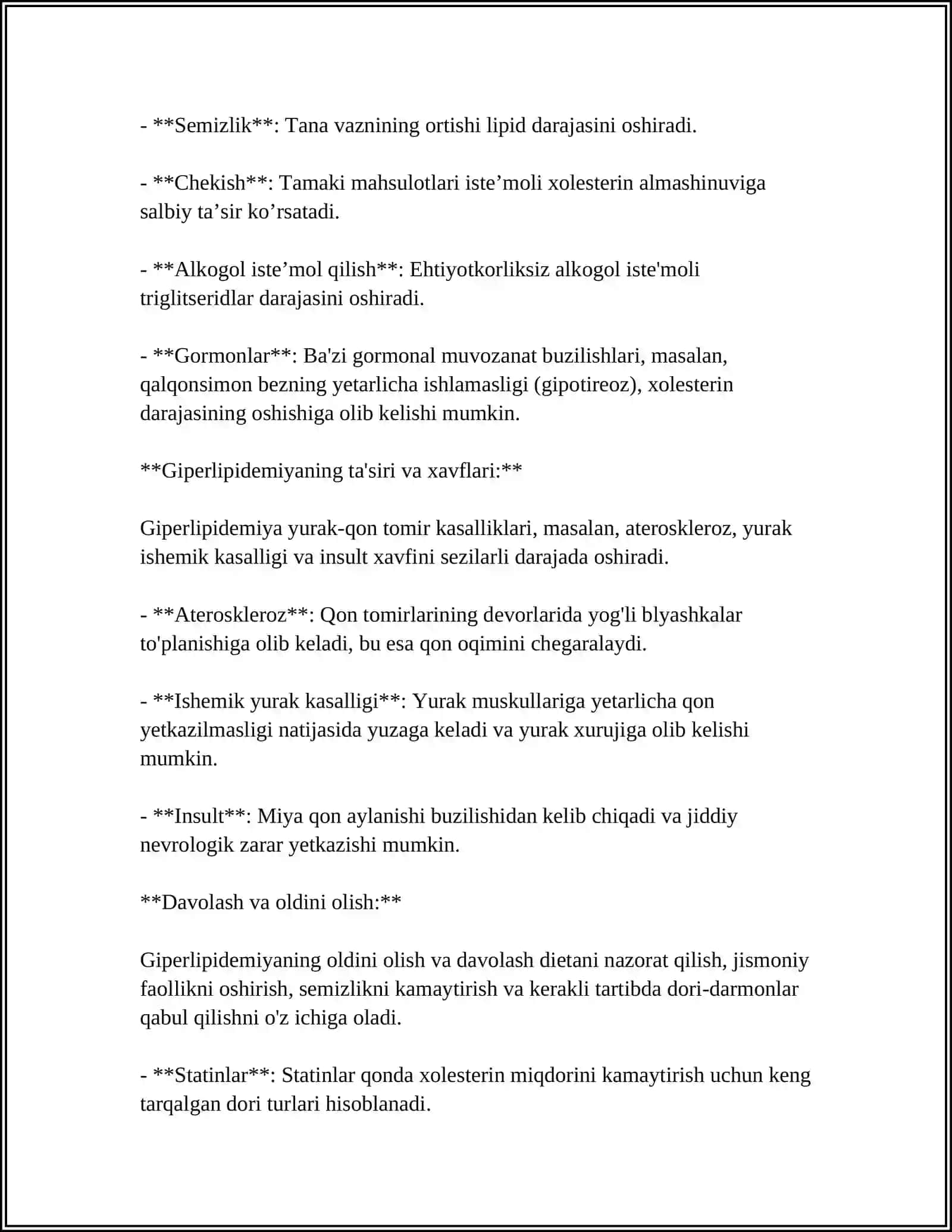 Giperlipidemiyaning Turlari 4