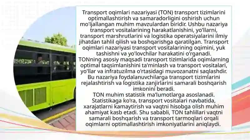 Transport oqimlari makroskopik va mikroskopik modellari 4