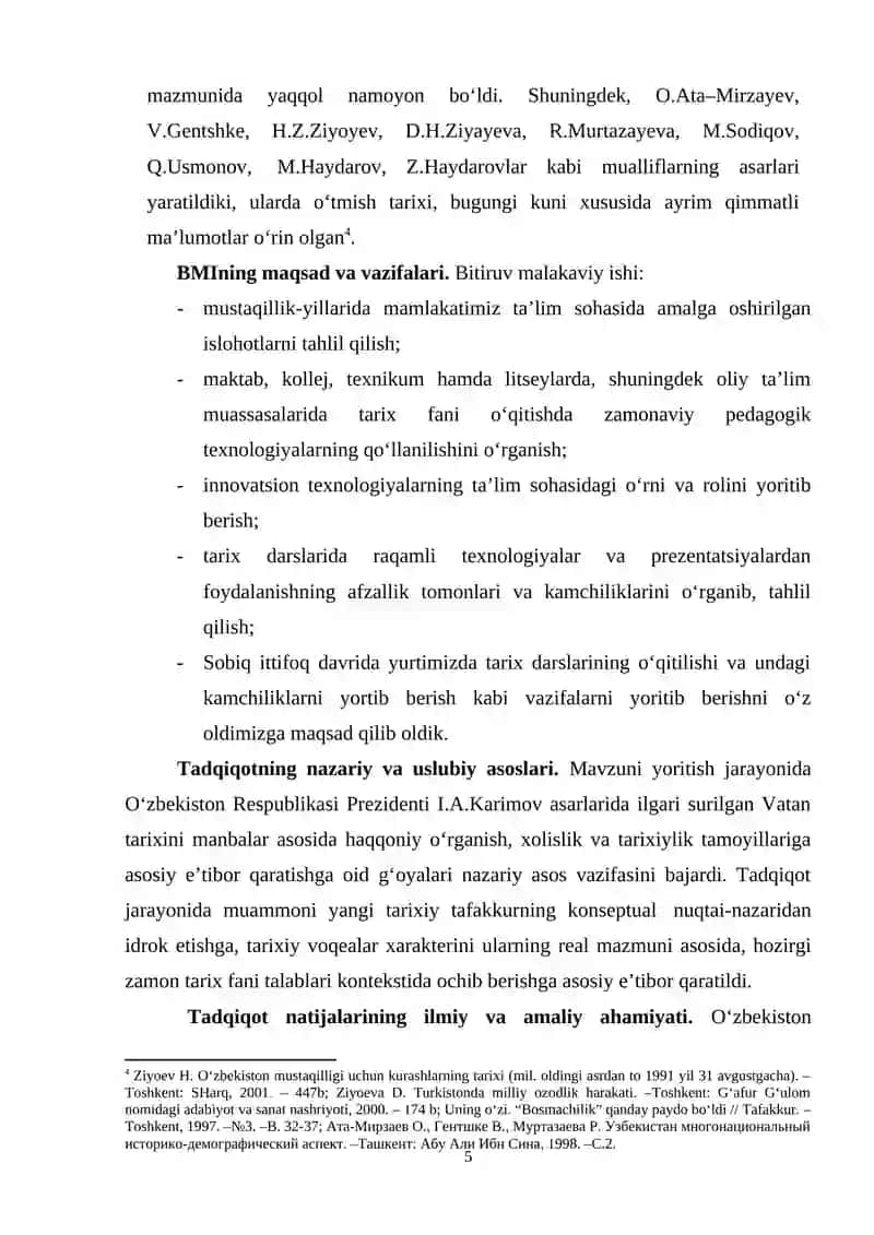 О‘zbekistоn tаrixini о‘qitishdа innоvаtsiоn texnоlоgiyаlаr 4