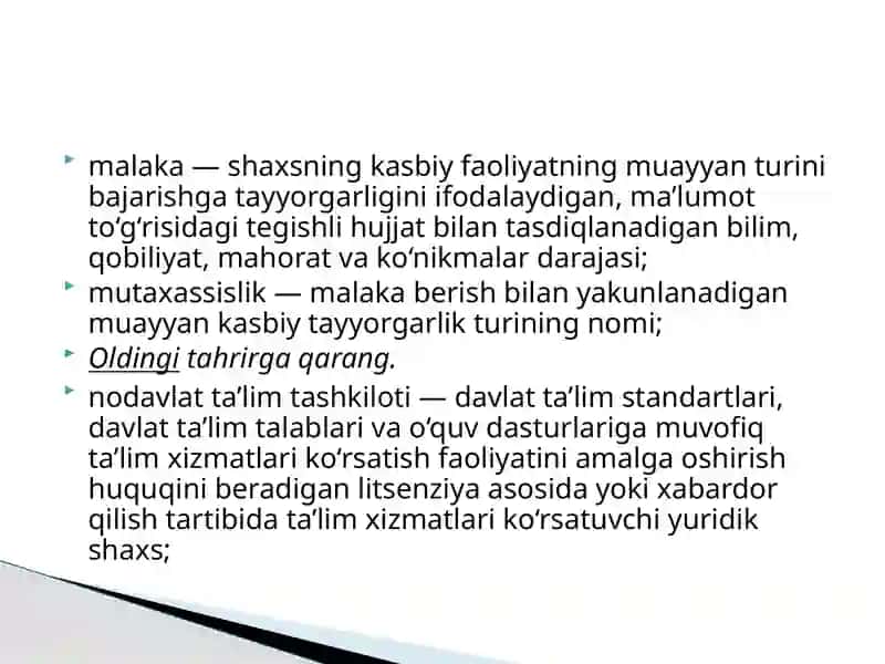 O‘ZBEKISTON RESPUBLIKASINING QONUNI 4