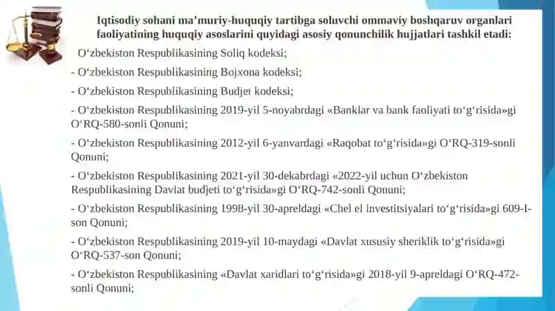 Iqtisodiy sohani ma’muriy-huquqiytartibga solish 4