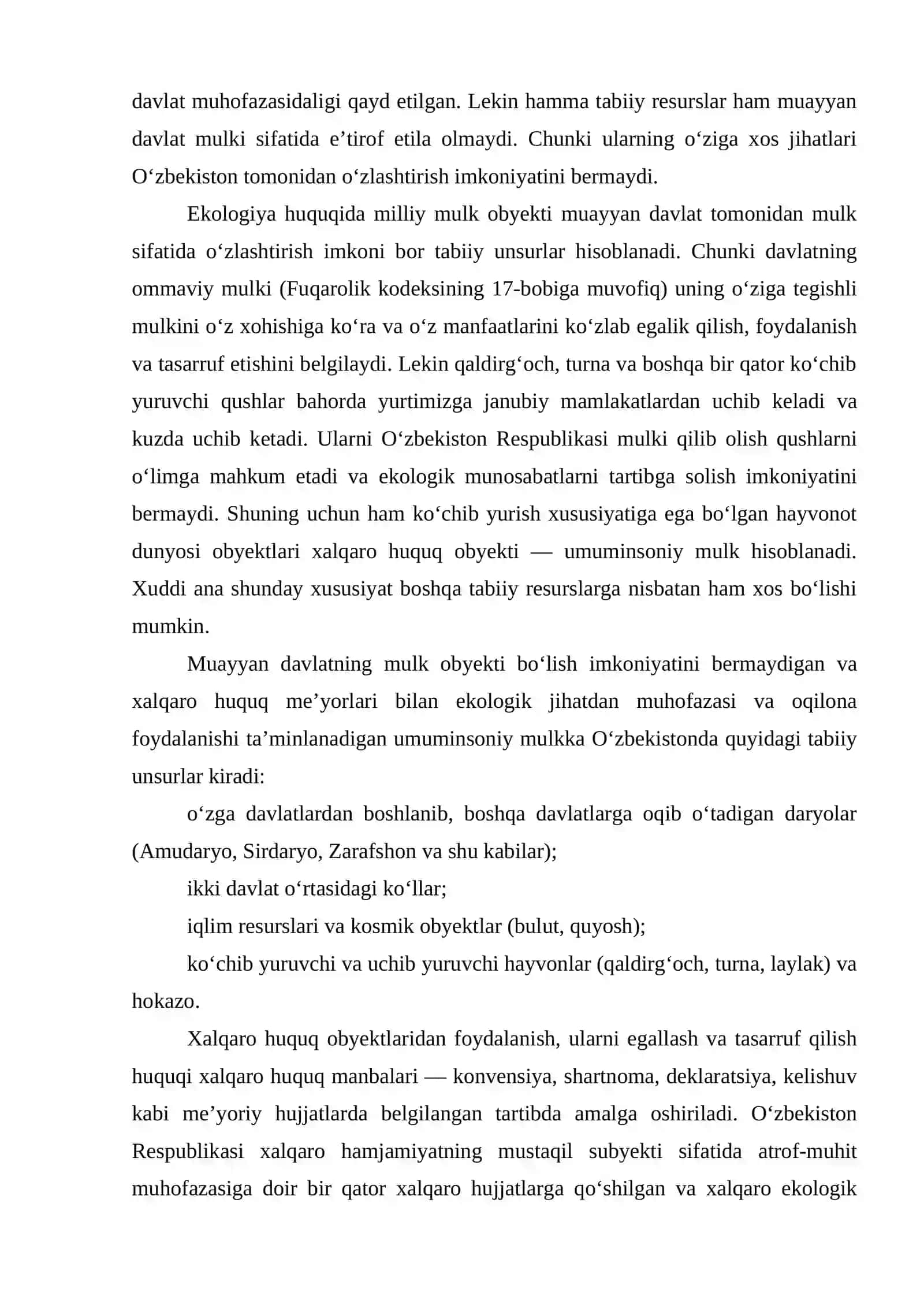 Ekologiya huquqi obyektlariga nisbatan mulk huquqi 4