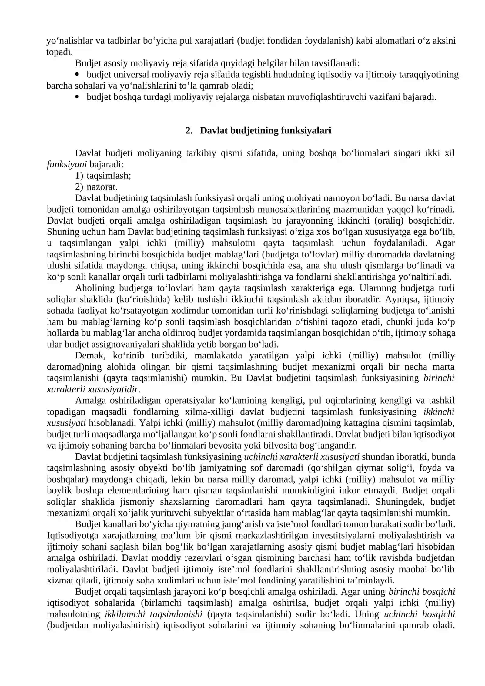 Davlat moliyasi va uning bo‘g‘inlari. Davlat budjeti 4
