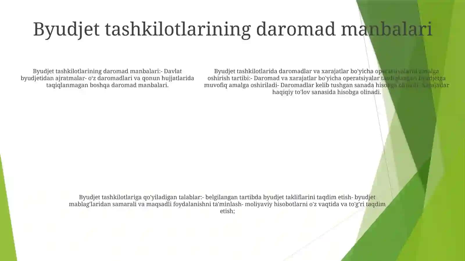 Byudjet Tashkilotlarida Daromadlar Va Xarajatlar O‘Tkazish Tartibi 4