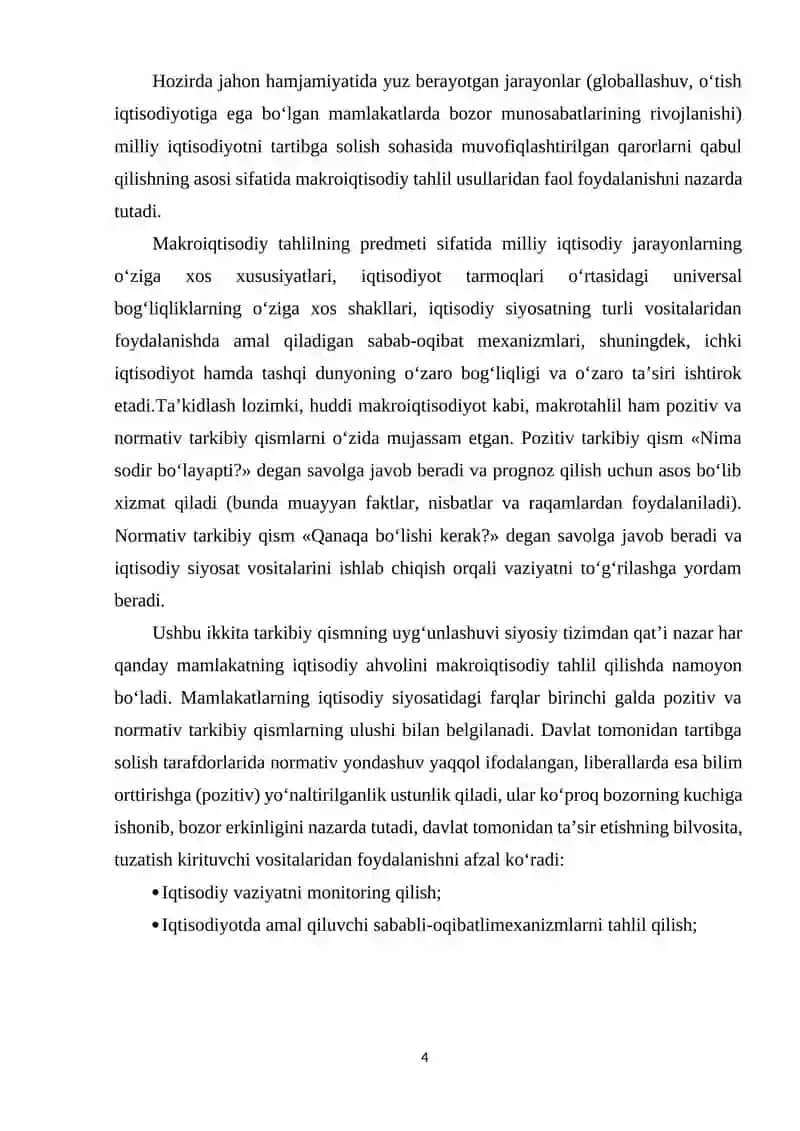ASOSIY MAKROIQTISODIY MODЕLLARNING QIYOSIY TAHLILI 4