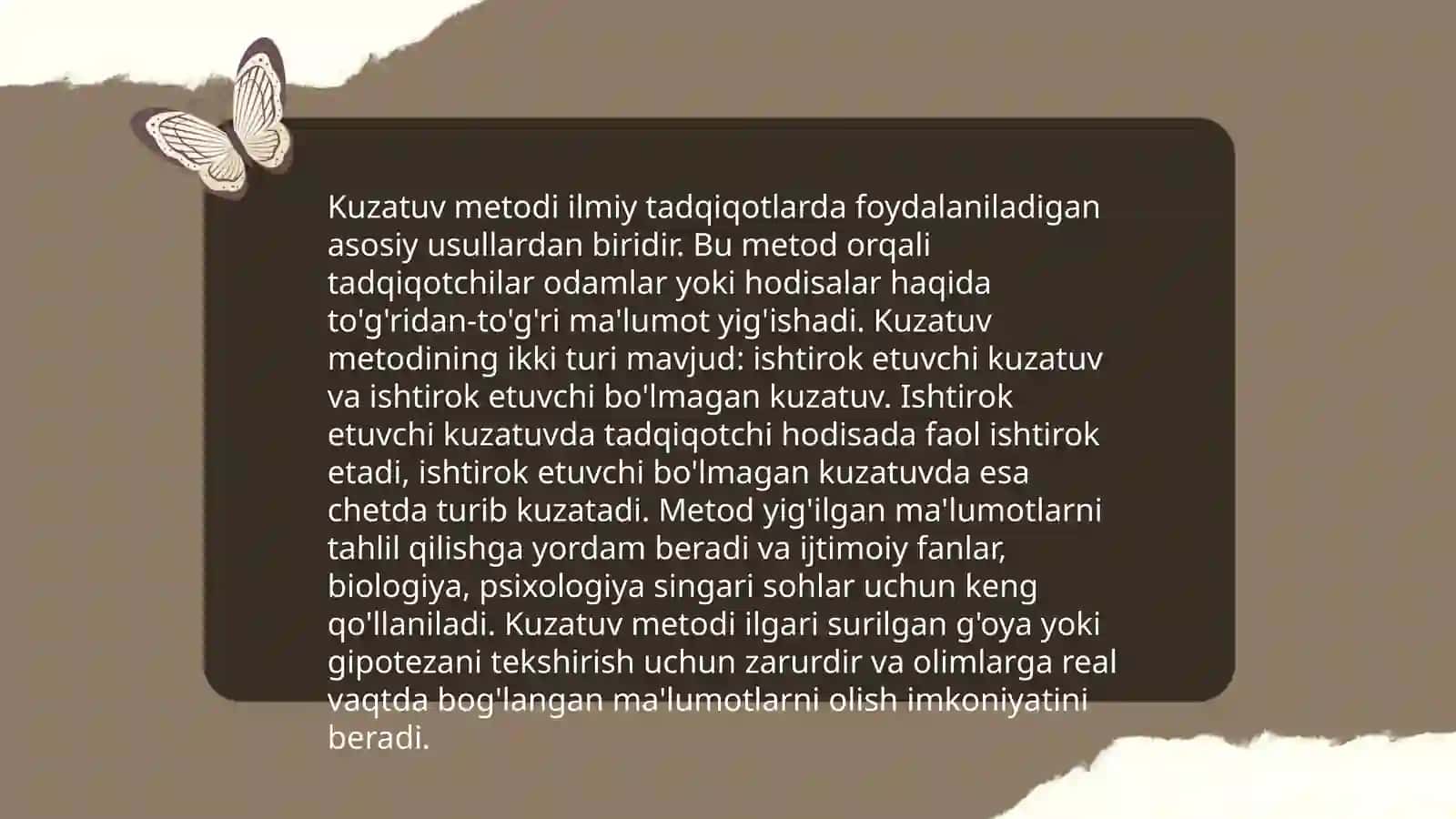 Hozirgi zamon psixologiyasining tadqiqot metodlari 4