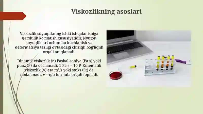 Suyuqliklar qovushqoqligini tahlil qilish uchun qurilmalar 4