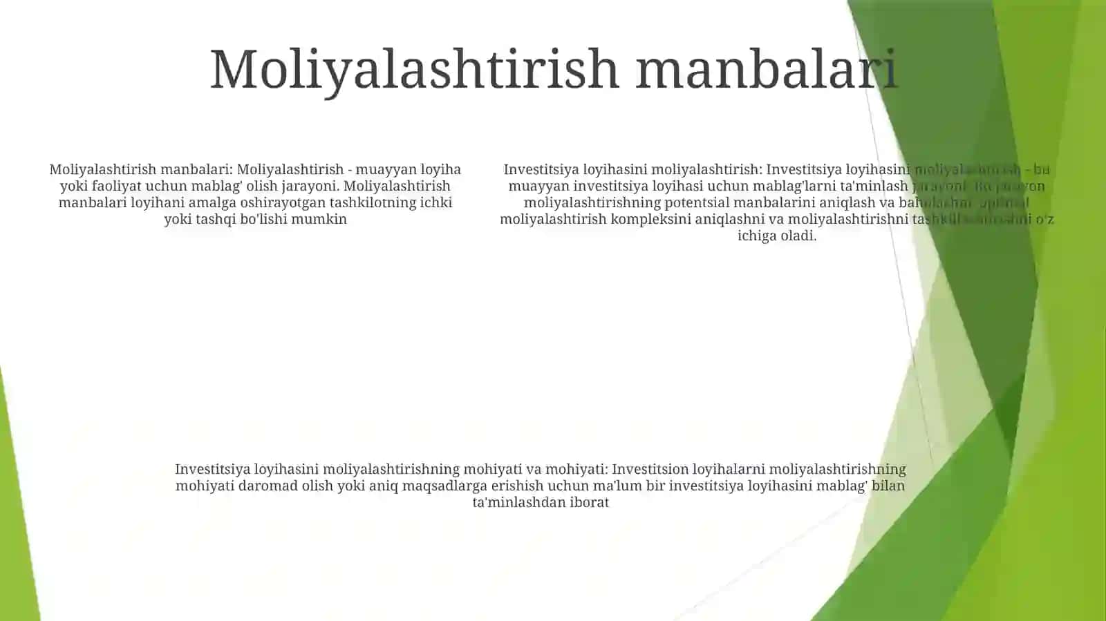 Investitsiya Loyhalarini Moliyalashtirishning Mazmuni Va Mohiyati 4
