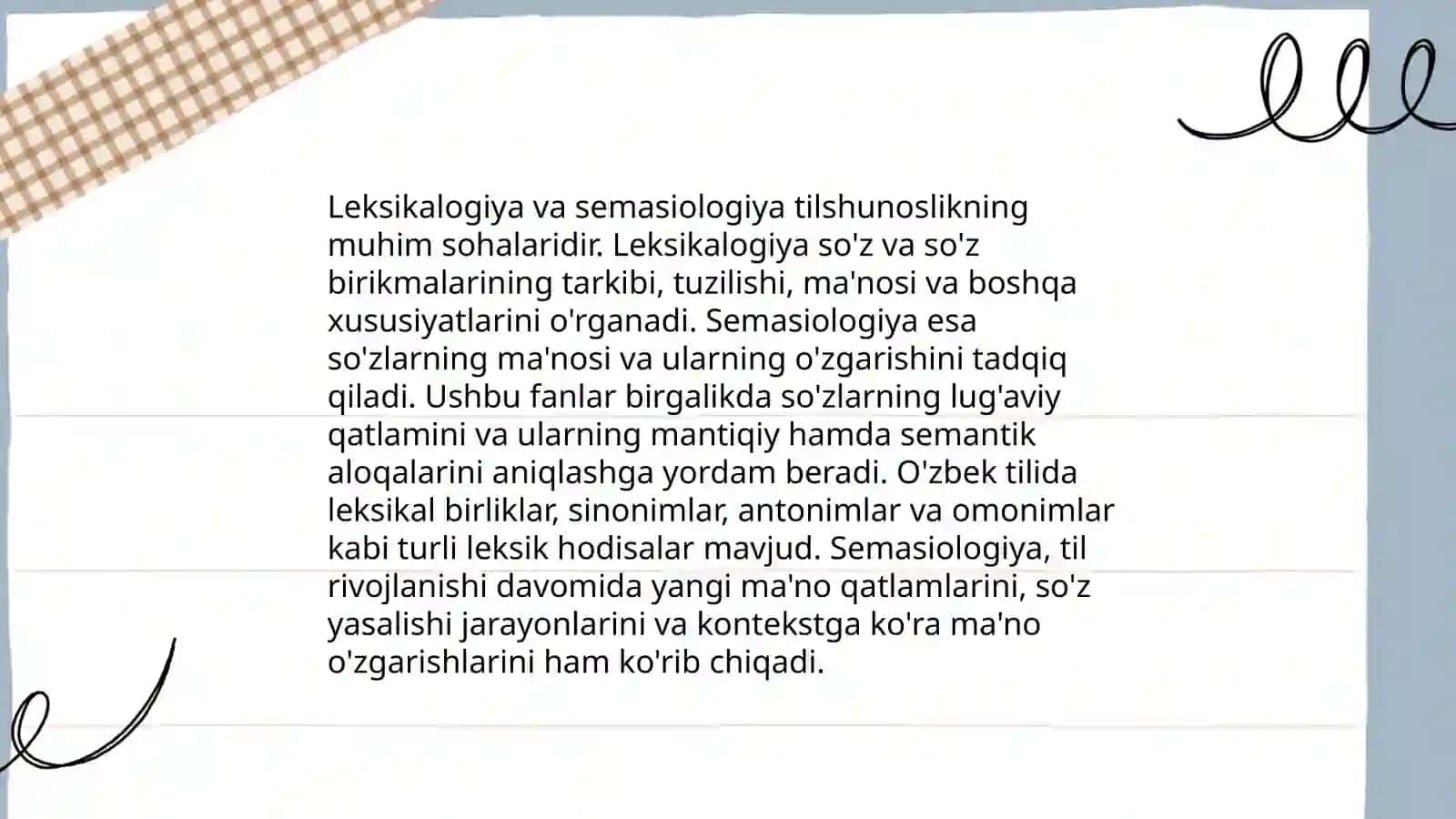Leksikalogiya haqida umumiy ma’lumot 4