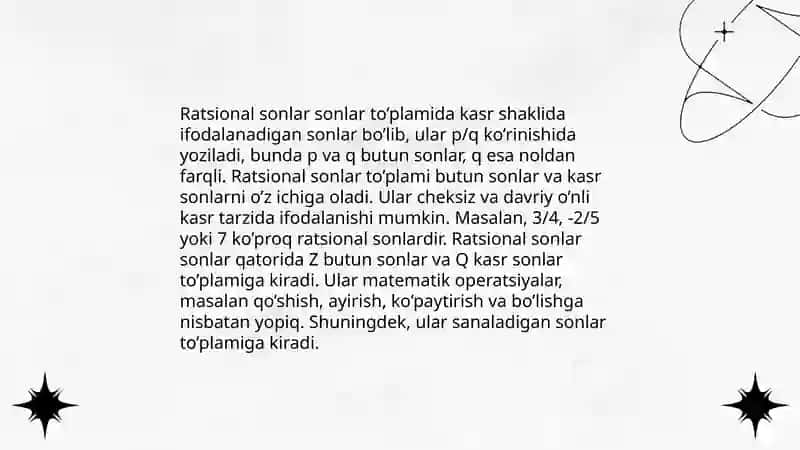 Ratsional sonlarning ajralishi va "irratsional sonlar" tushunchasi 4
