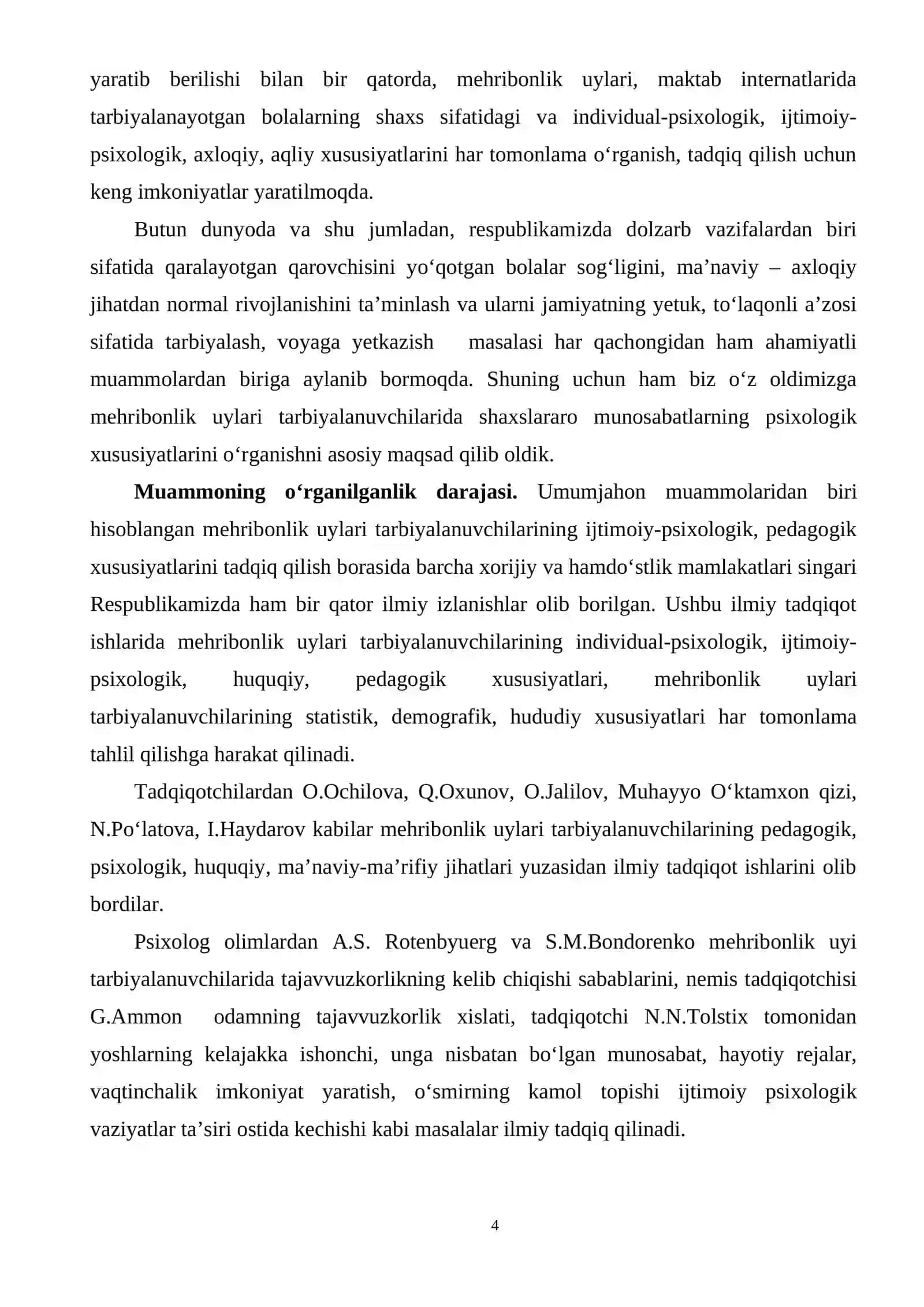 Mehribonlik uyi tarbiyalanuvchilarida shaxslararo munosabatlarning psixologik xususiyatlari 4