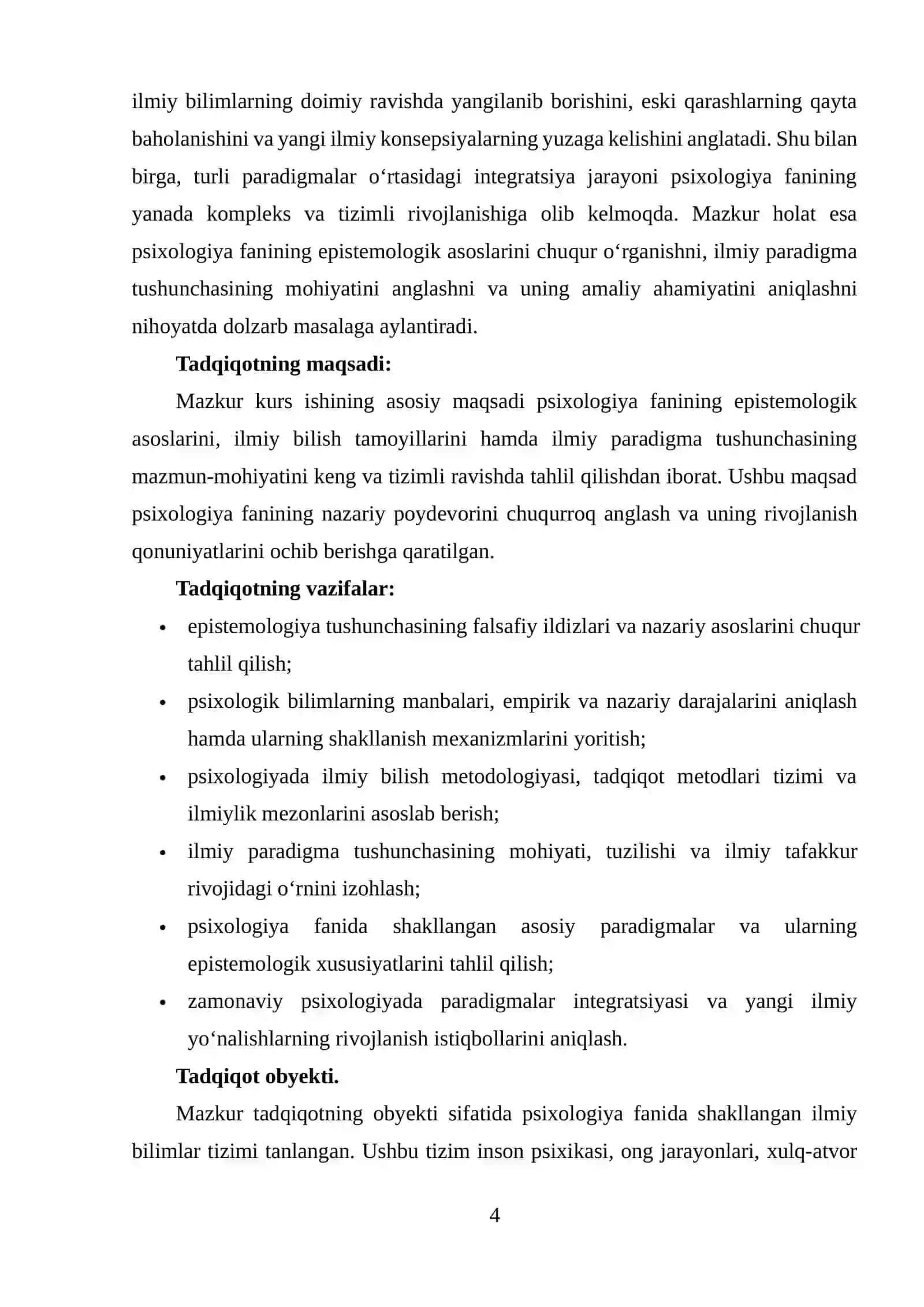 Psixologiya fanining epistemologik asoslari va ilmiy paradigma tushunchasi 4