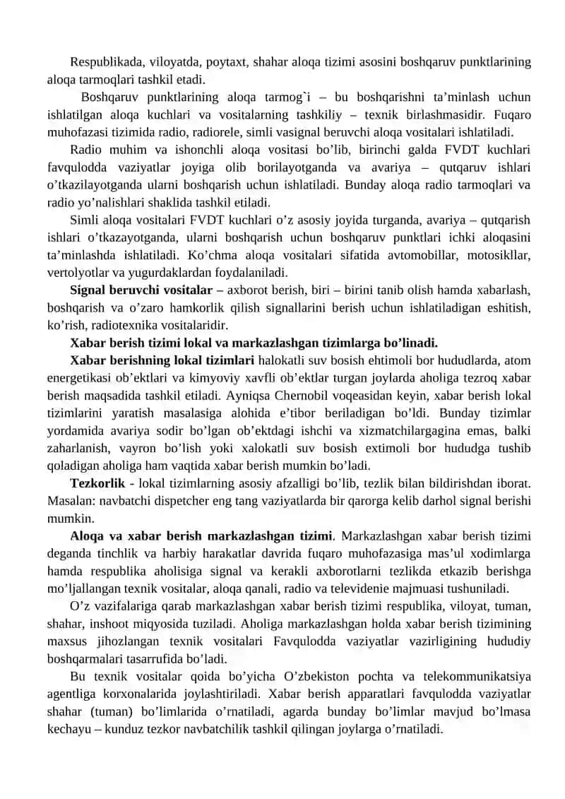 Tabiiy Ofatlar va Boshqa Favqulodda Holatlarda Aholi Harakati 4