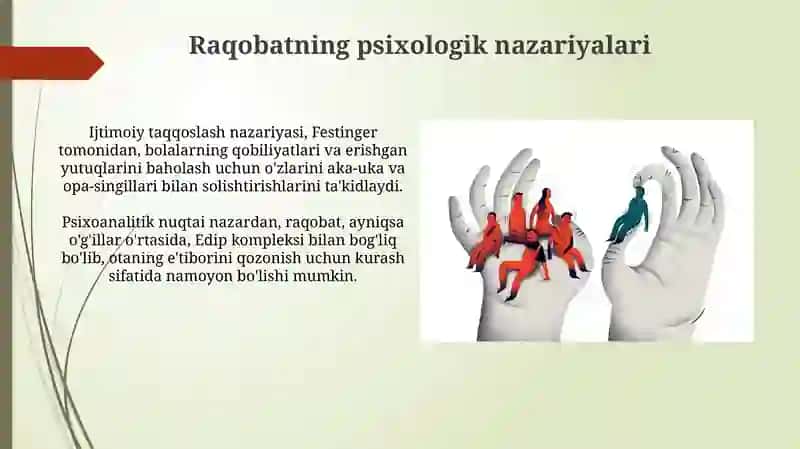 Oilada bolalar orasida raqobat va xamkorlik: psixologik yondashuvlar 4