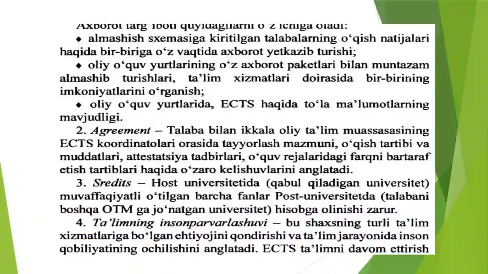 ECTS (YevropaKreditTransfer Tizimi)-Kredittexnologoiyasiasoslari 4