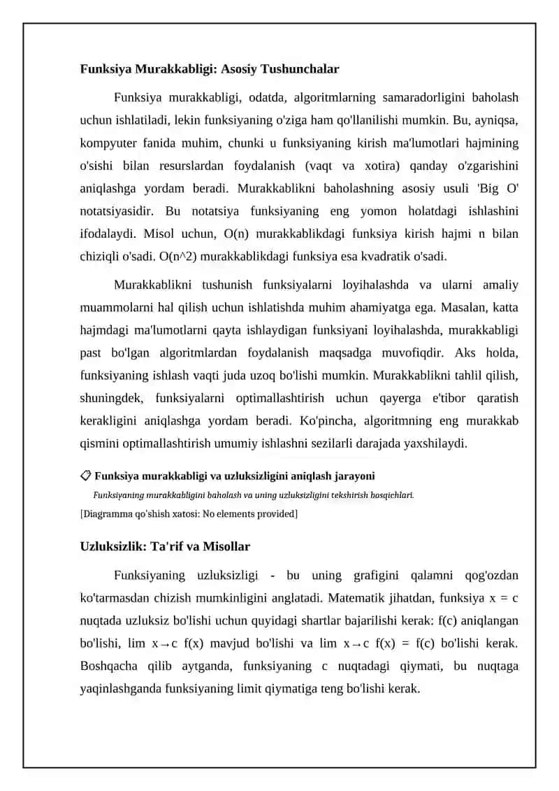 Funksiyaning murakkabligi funksiyaning uzlugsizligi 4