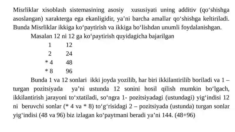 Qadimiy matematik masalalar va Islom mamlakatlarida matematik bilimlar 4