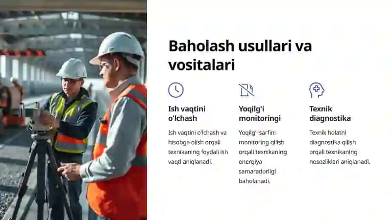 Avtomobil yo'llari muhandislik jihozlari samaradorligini baholash 4