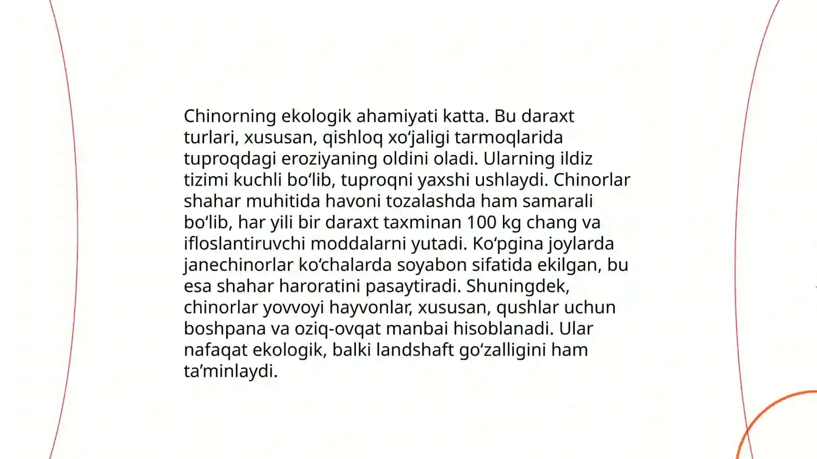 Chinor asari haqida taqdimot 4