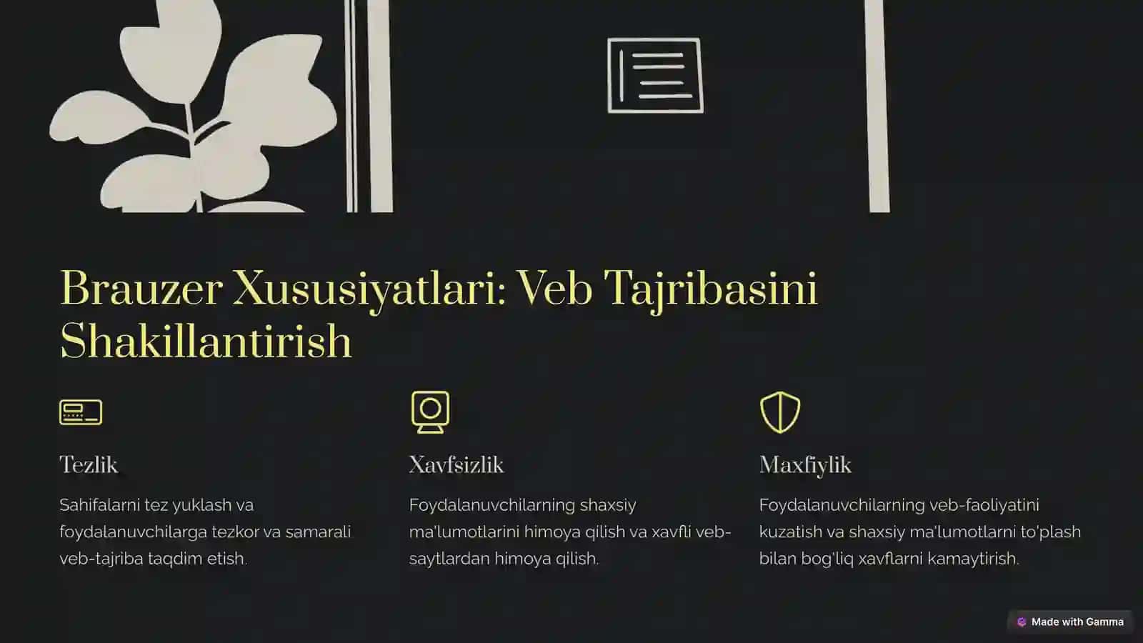 Veb skanerlash va indekslar. Brauzer xususiyatlari. Crawler arxitekturasi 4