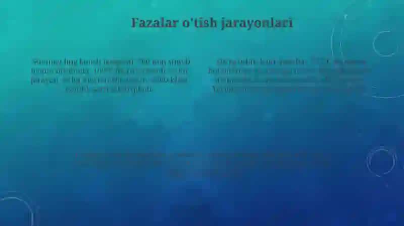 Moddalarni Agregat va Fazaviy Holatlari 4