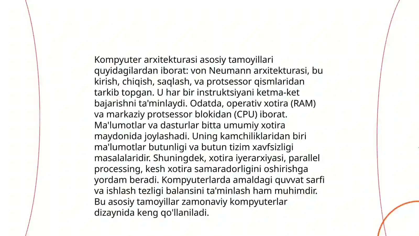 Zamonaviy kompyuter tarixi, ishlash prinsiplari va arxitekturasi 4