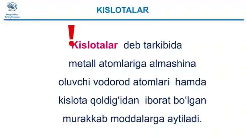 Kislotalar tarkibi, tuzilishi va nomlanishi 4