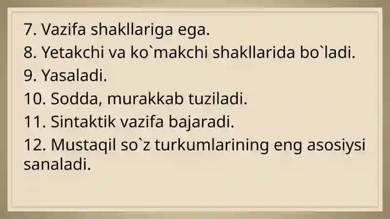 Fe’l so`z turkumi 4