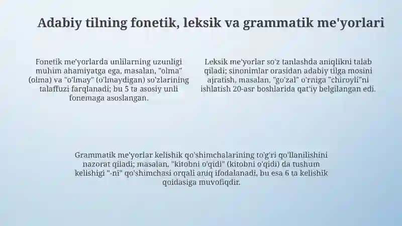 O'zbek adabiy til me'yorlari 4