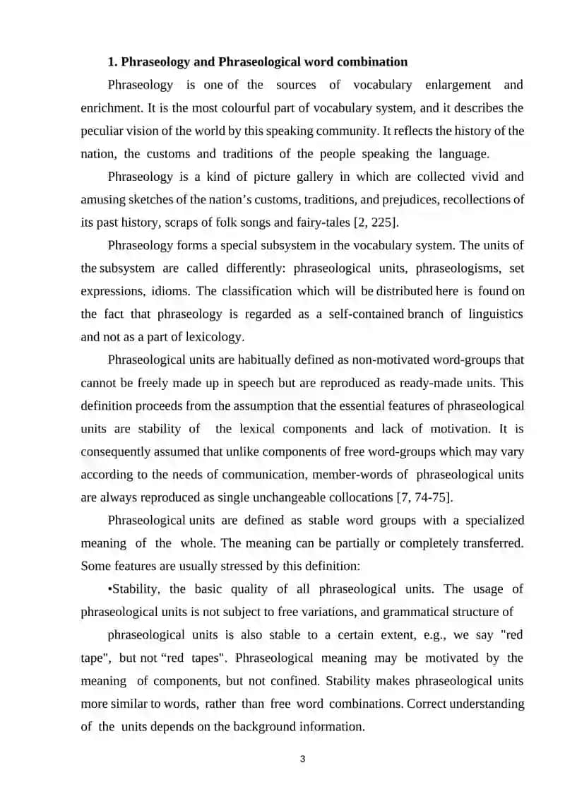 Functioning of Articles in Stable Phraseological Units 4