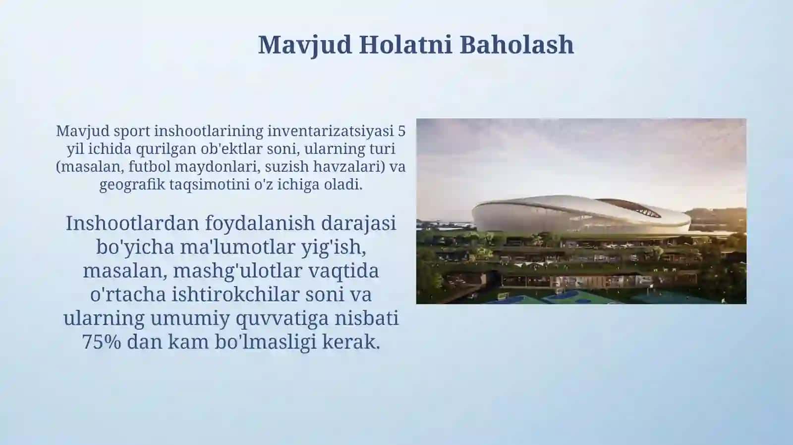 Shahar va qishloqlarda sport inshootlari tarmoqlari va rejalashtirish 4