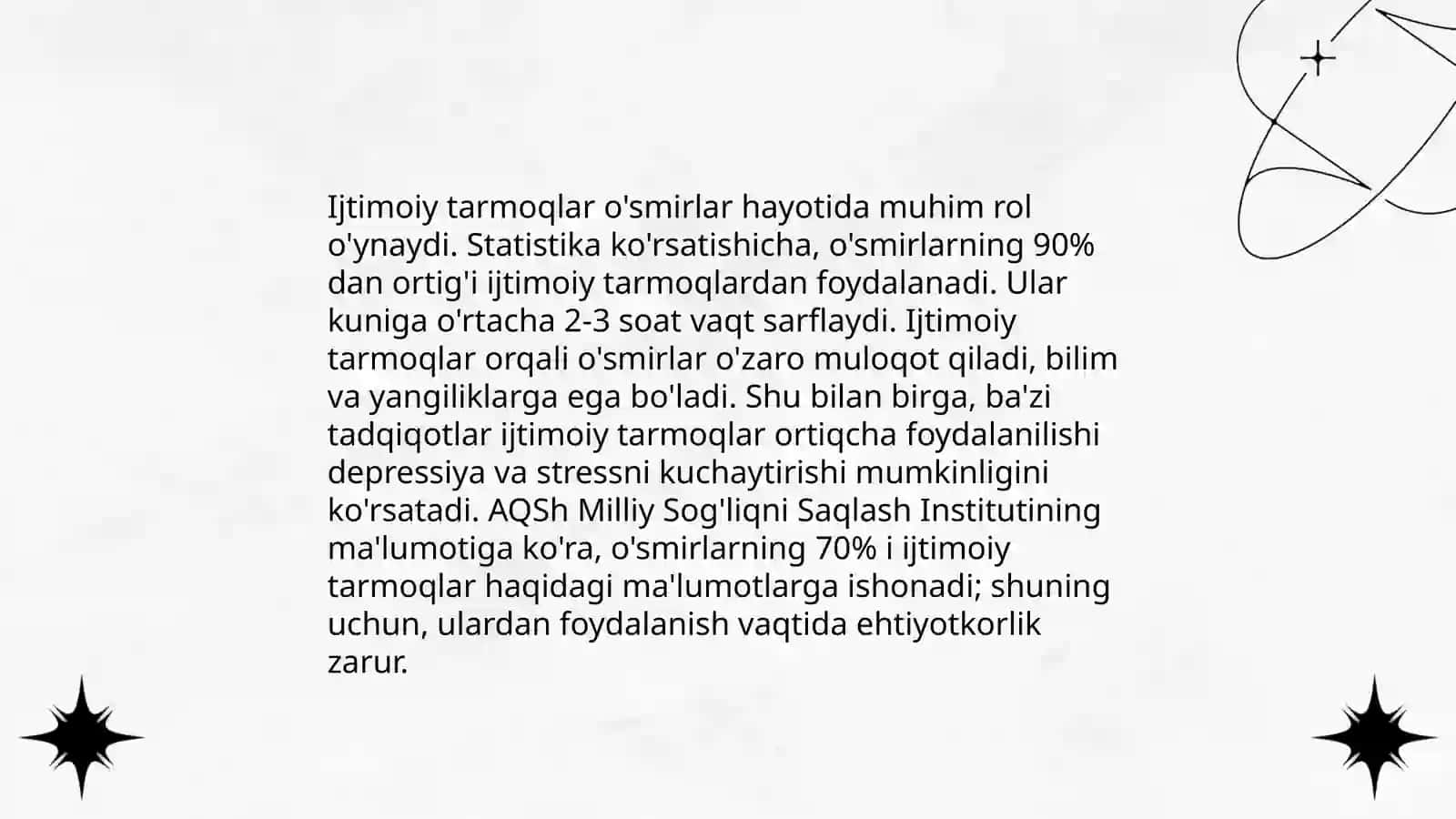 Zamonaviy o'smirlar va Internet axborot muomolari 4
