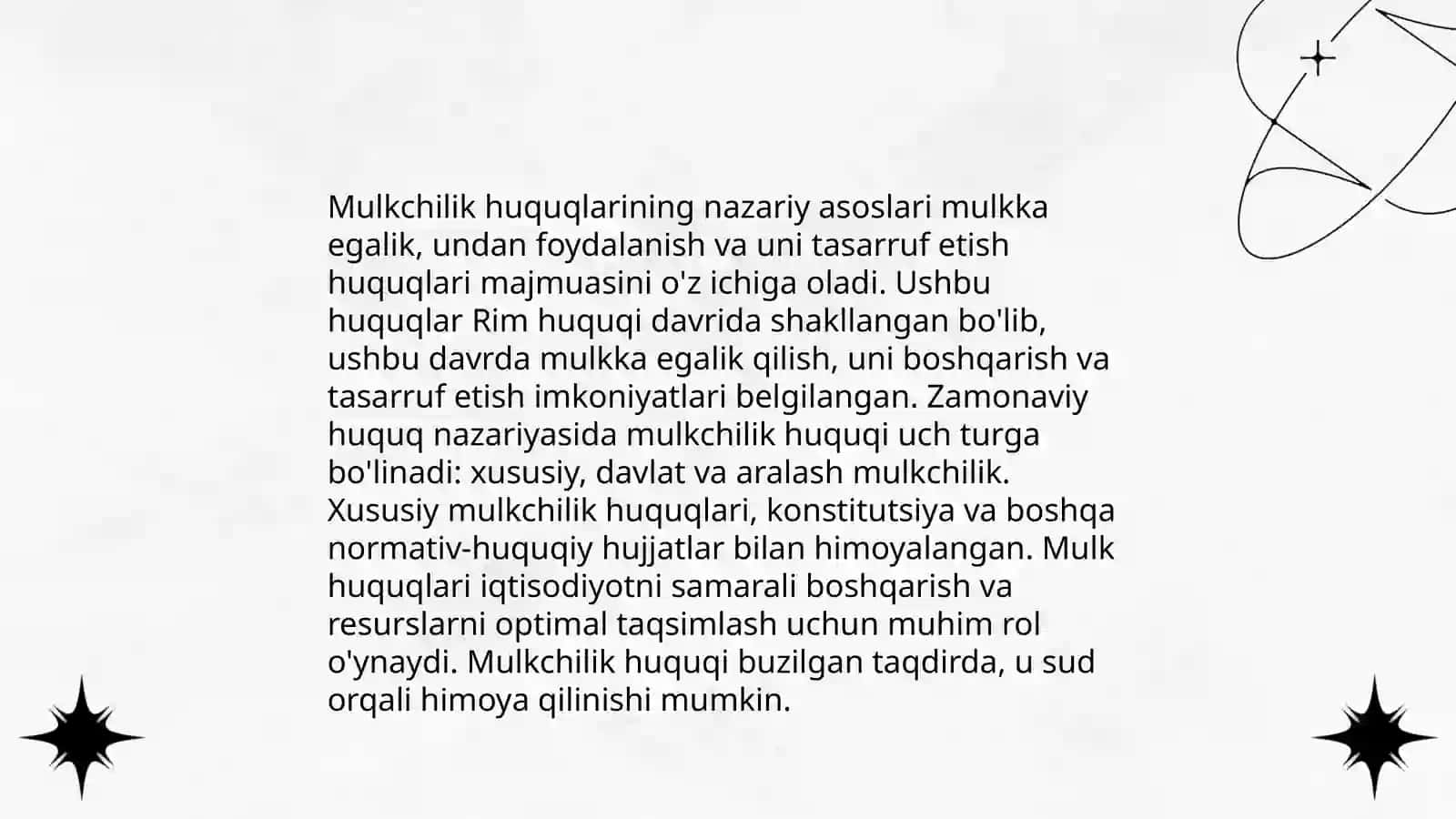 Mulkchilik huquqlarining iqtisodiy asoslari 4