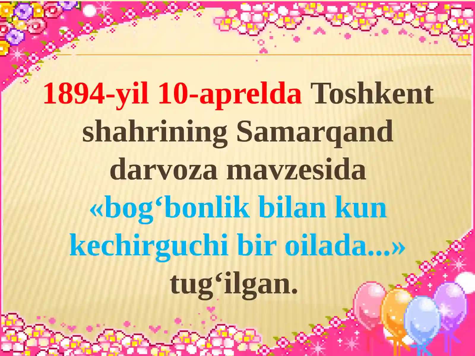 7-sinf Adabiyot fanidan Abdulla Qodiriy Mehrobdan chayon dars ishlanma 4