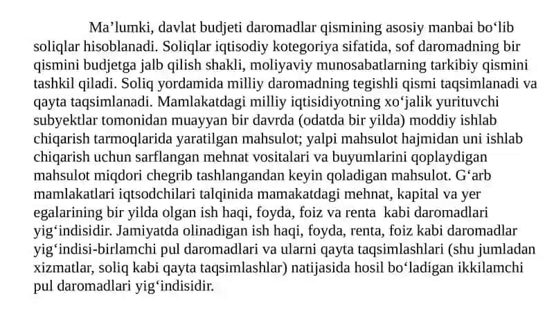 Daromad turlariga soliq solish 4
