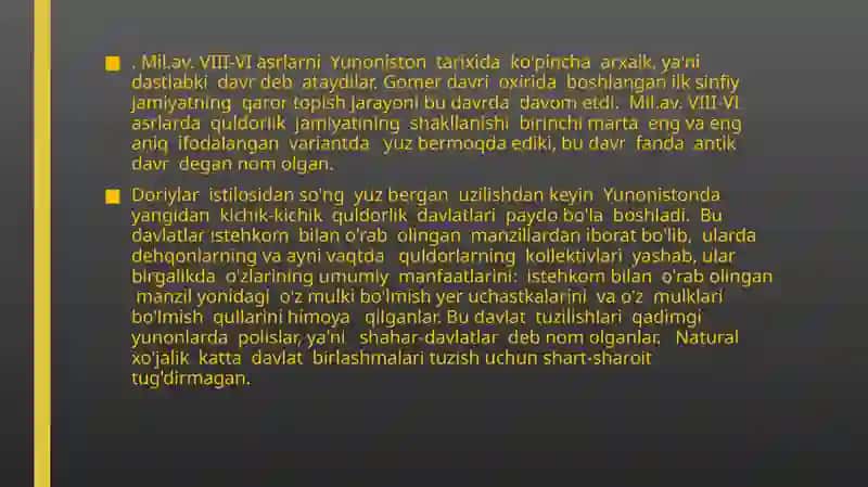Yunon polislarining paydo bo’lishi. Yunon koloniyalari 4