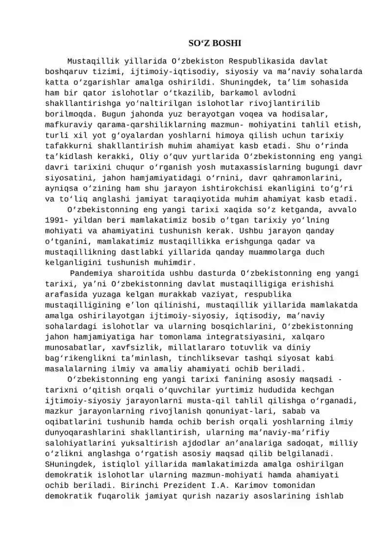 O'ZBEKISTONNING ENG YANGI TARIXI 4