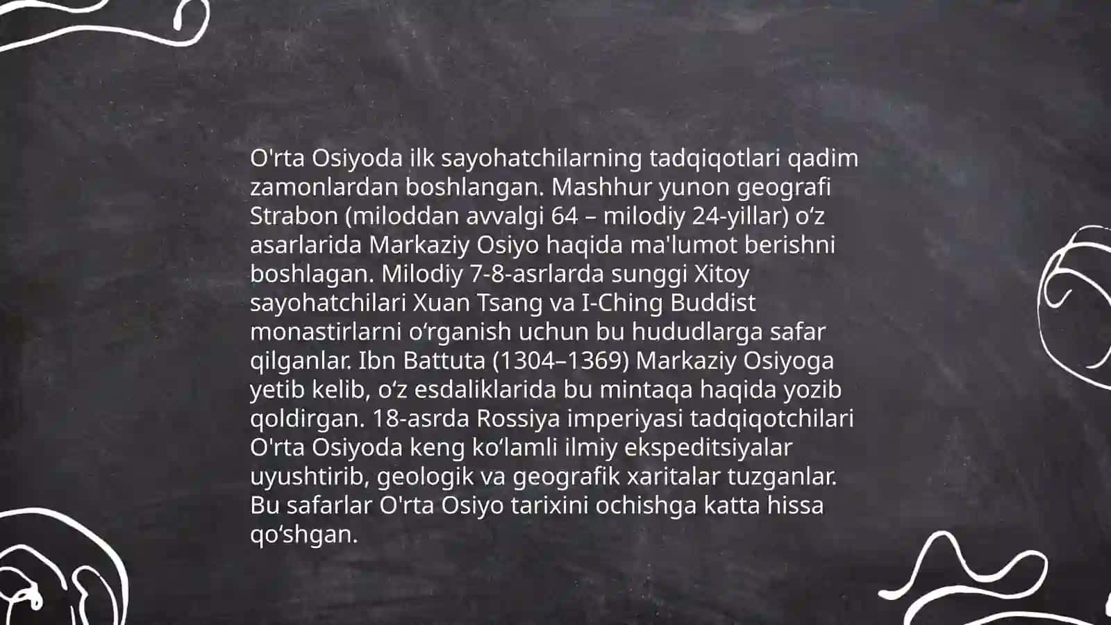 O'rta Osiyo tabiatini geografik o'rganish tarixi 4