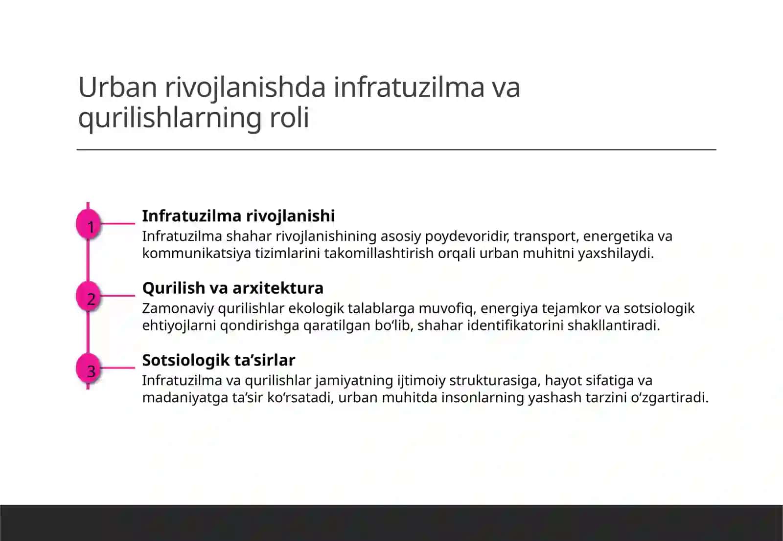 Shaxar jarayonlari boshqaruv,rejalashtirish taraqqiyot qurulushlar va ekologiya 4