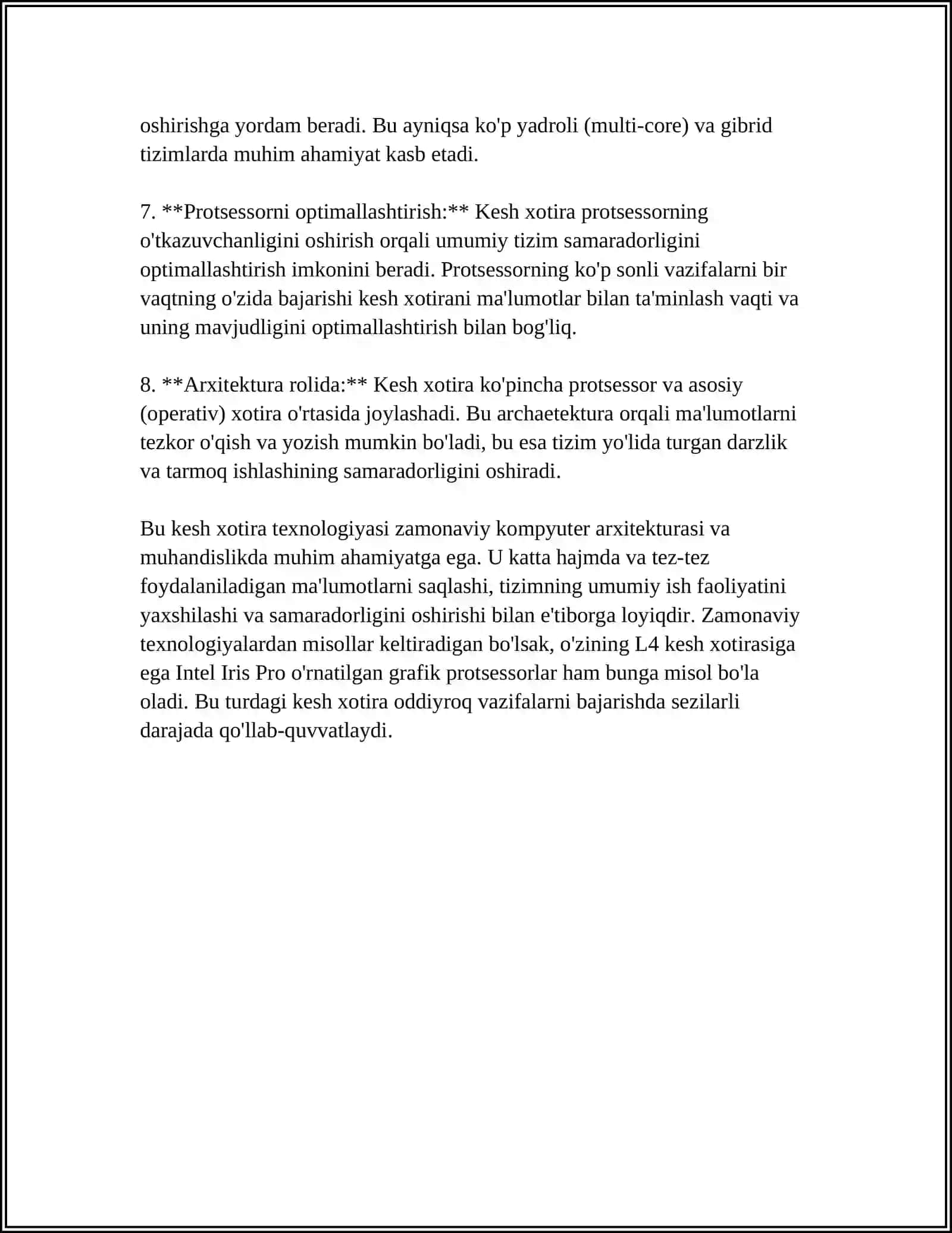 KESH XOTIRA: VAZIFASI VA ISHLASH PRINTSIPI 4