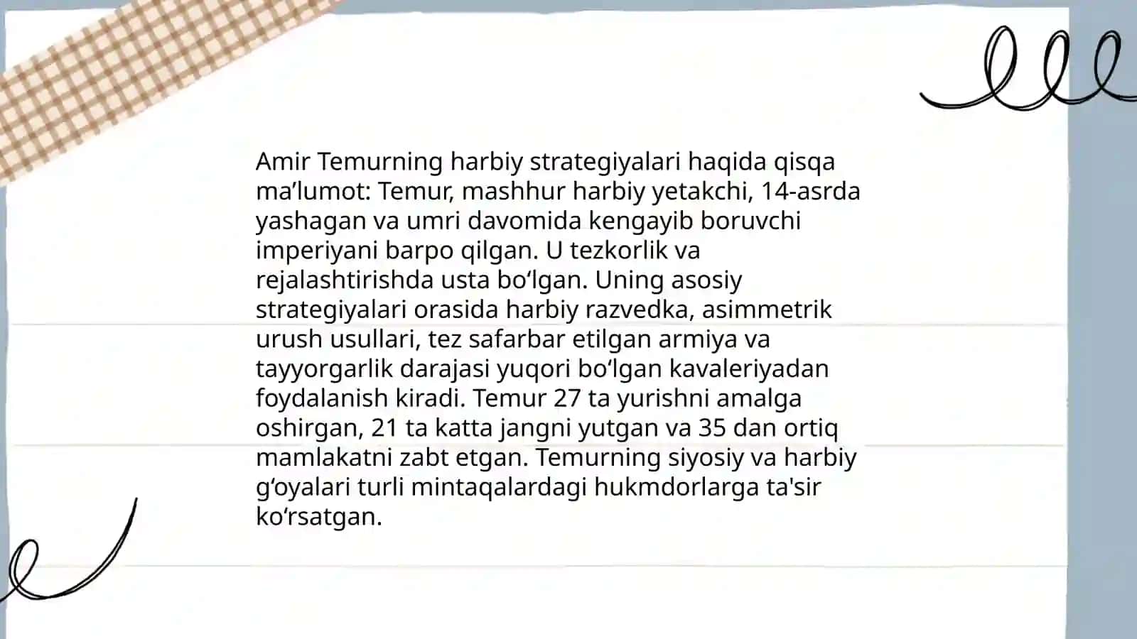 Amir Temur va uning davlat boshqaruvi usullari 4