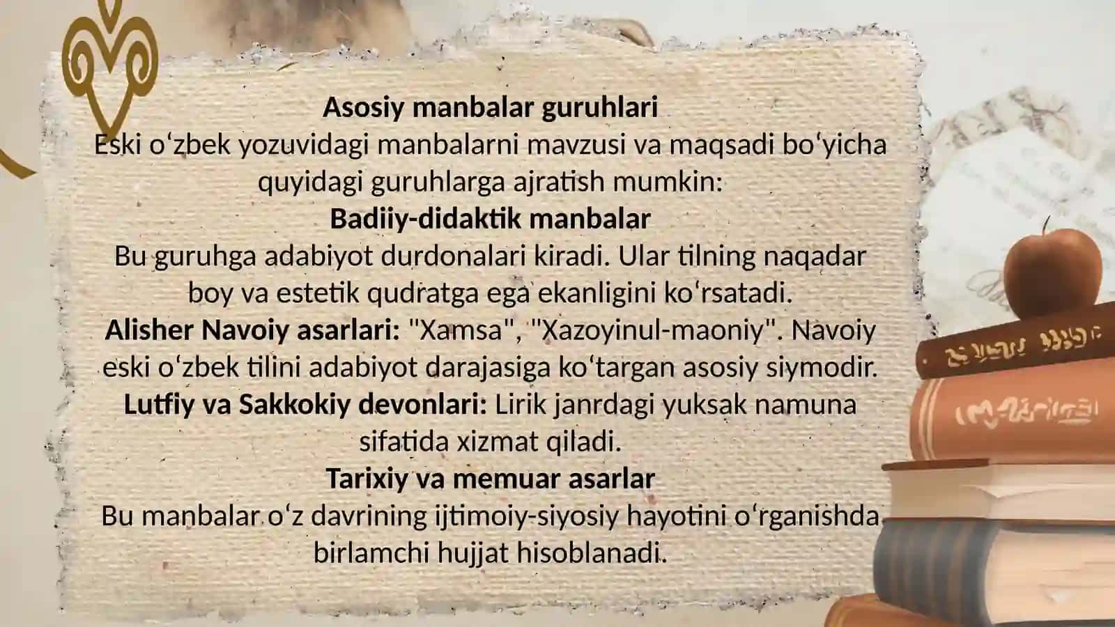 “Eski o'zbek yozuvi yaratilgan o'rta asr manbalarining mushtarak va farqli xususiyatlari” 4