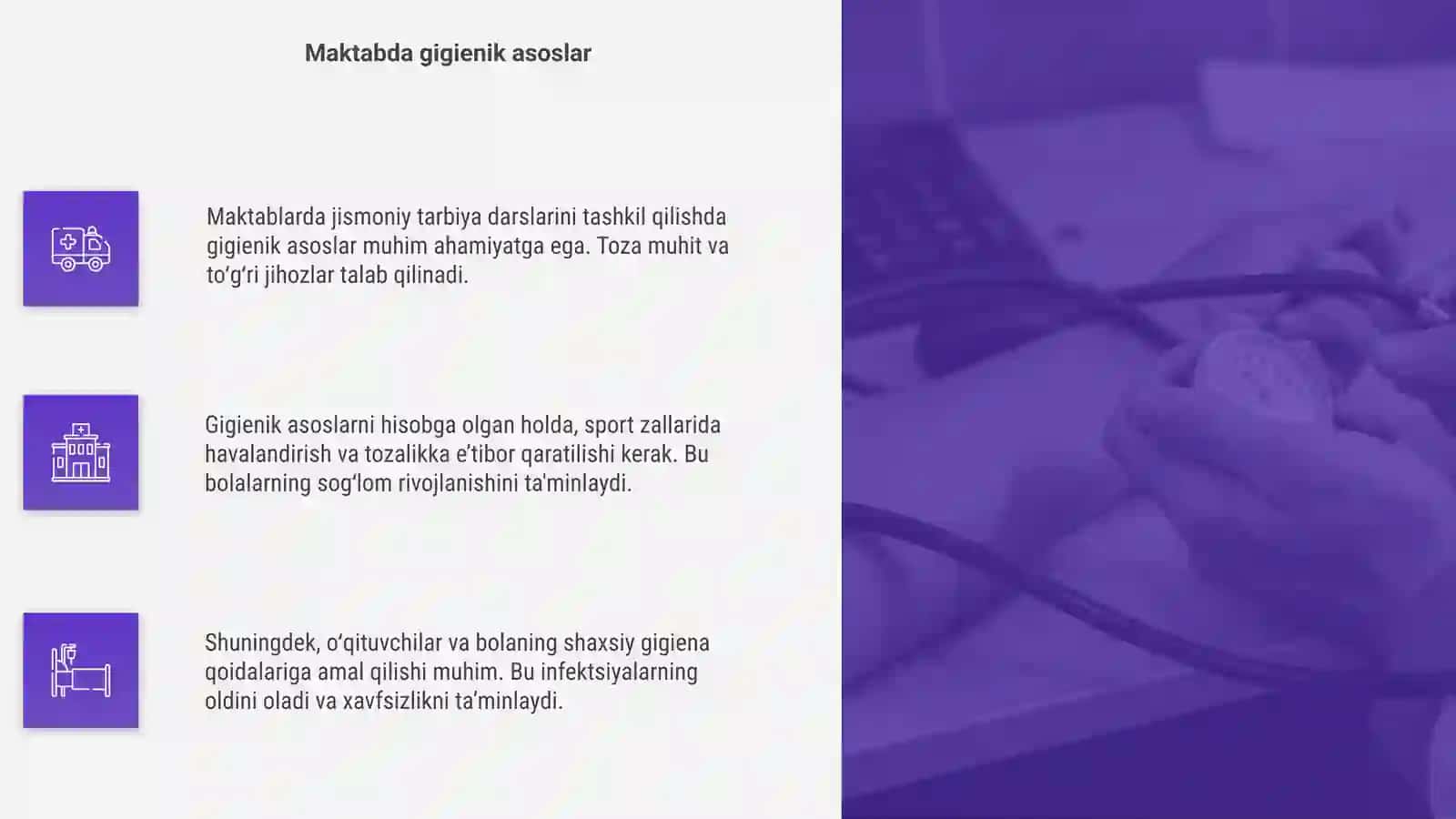 Maktablarda jismoniy tarbiya darsni tashkillashtirishning gigienik asoslari 4