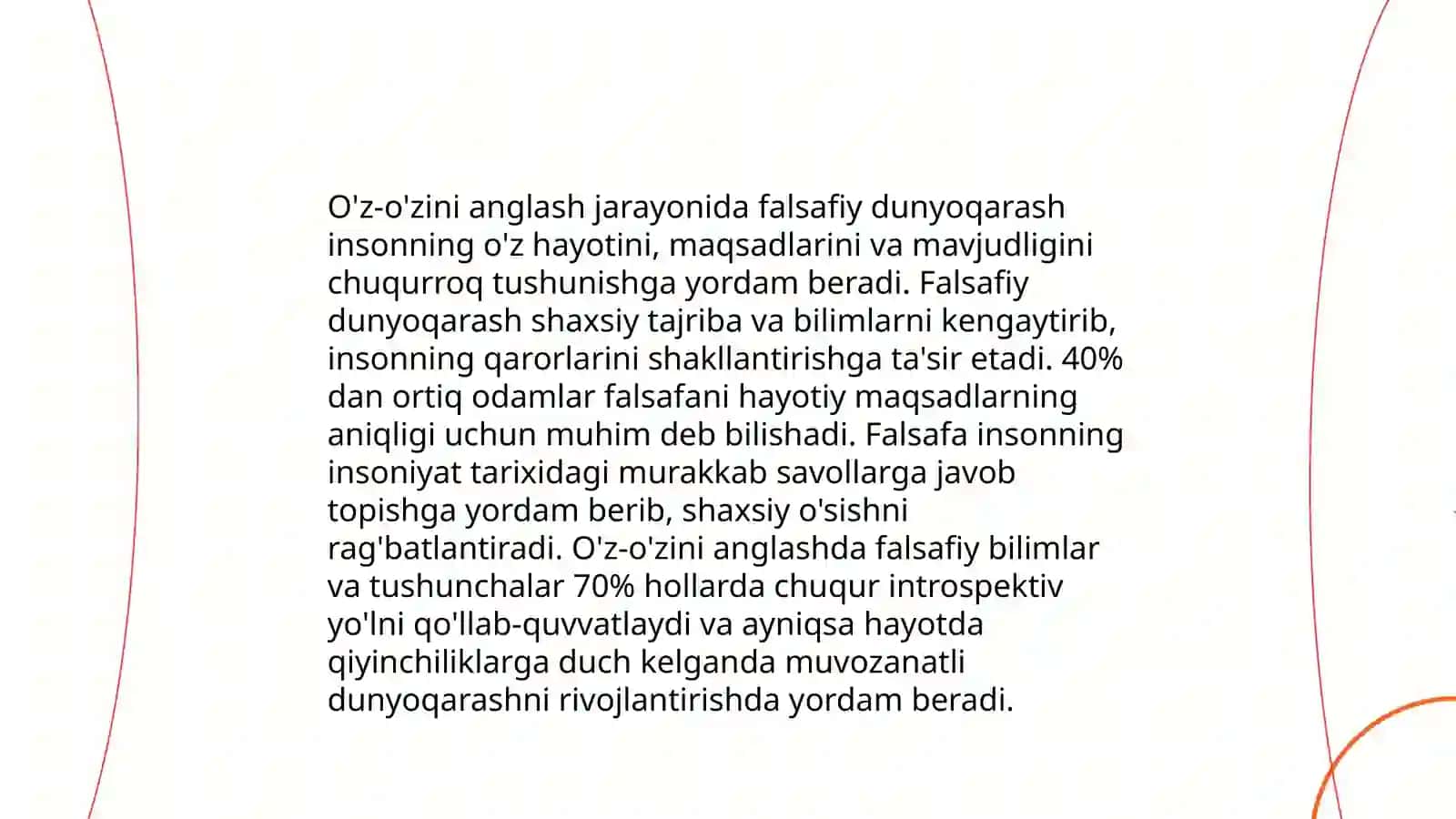 Falsafiy dunyoqarashning o'z-o'zini anglash jarayonidagi ta'siri 4