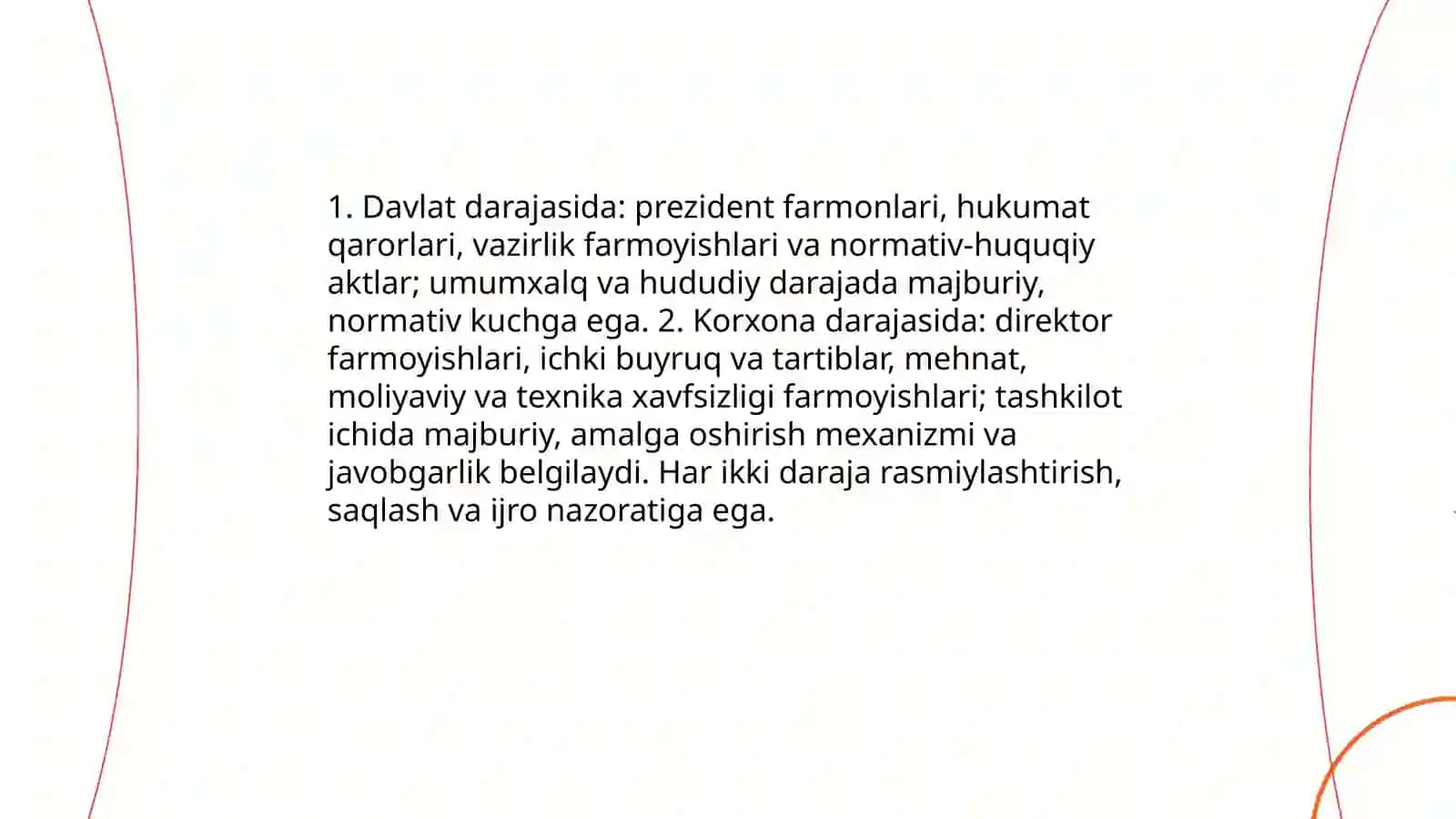 Farmoyish hujjatlari turlari, xususiyatlari 4