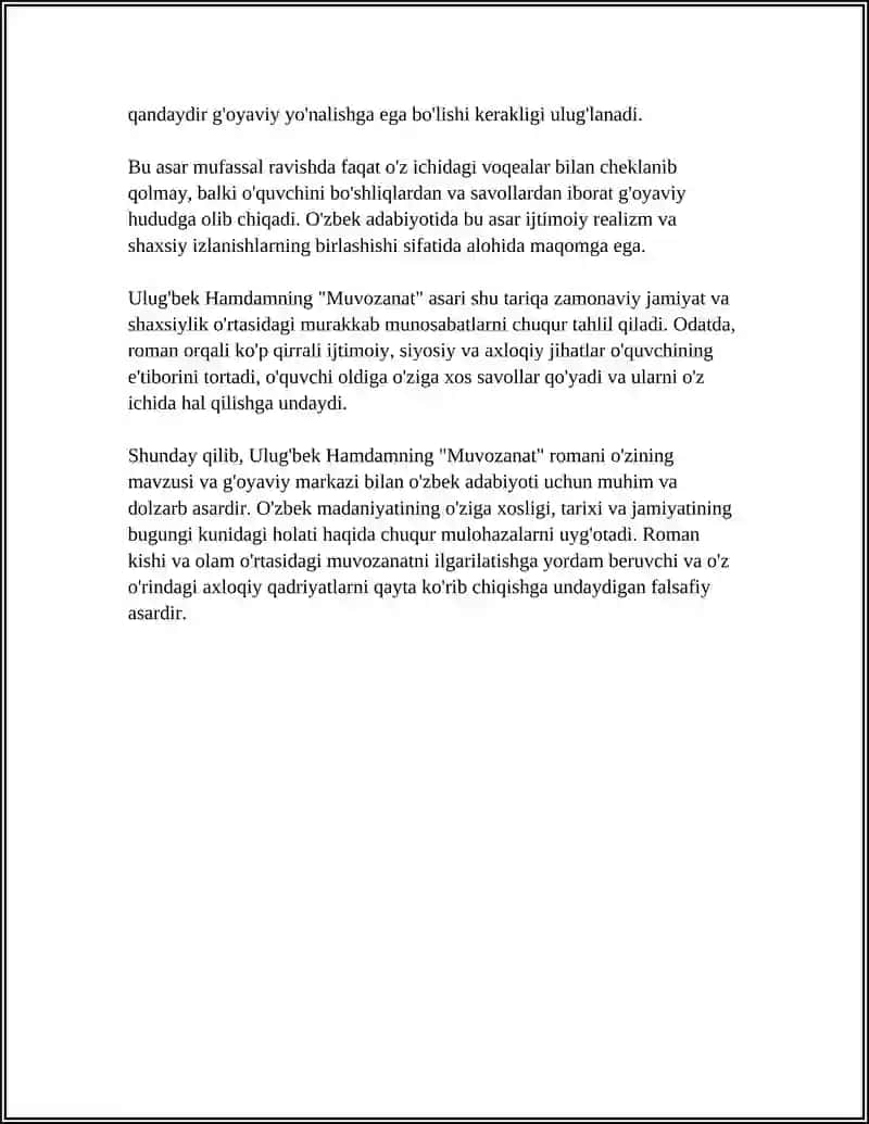 ULUG'BEK HAMDAMNING "MUVOZANAT,, RAMONI 4