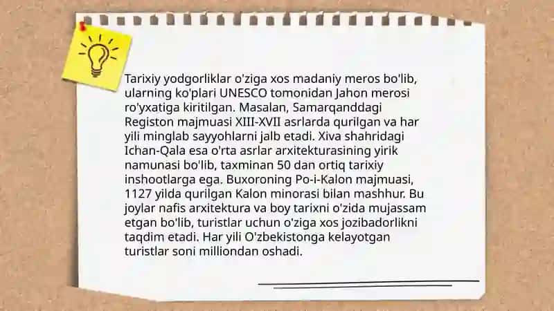 Oʻzbekistonda turizmni rivojlantirish va uning istiqbollari 4