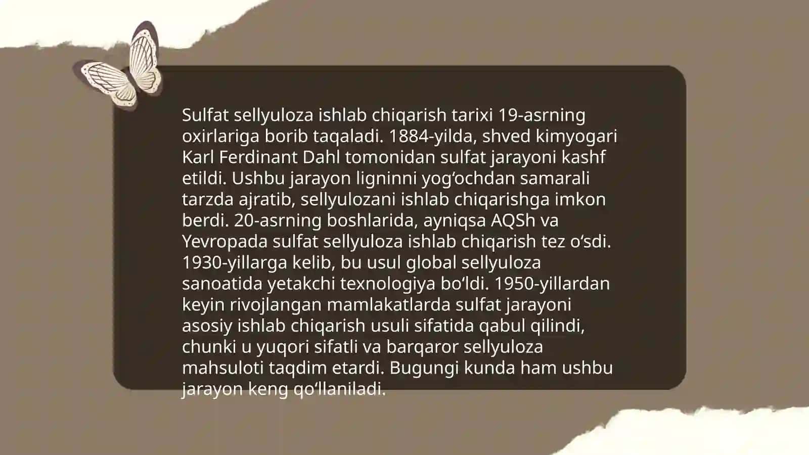 Sulfat sellyulozasini ishlab chiqarish 4