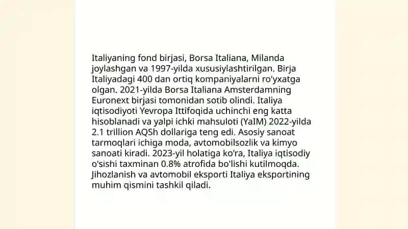 Italiyaning fond birjasi 4